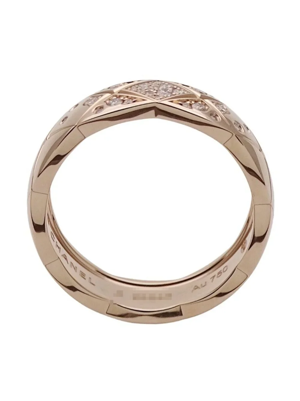 Chanel Ring Diamond Coco Crush Pink Gold 58 Polished